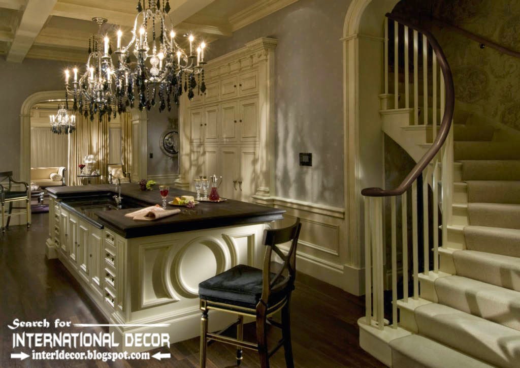classic English style in the interior, English interiors with stairs