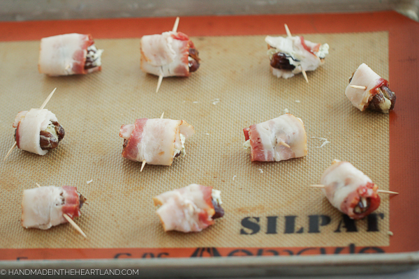 delicious bacon wrapped dates to serve as an appetizer. 