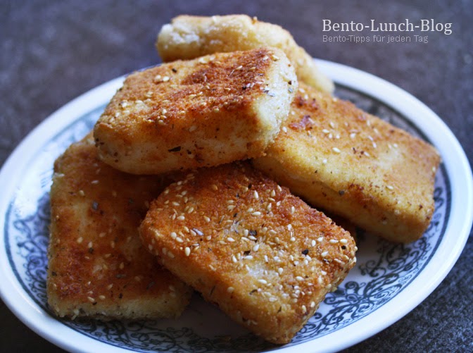 Bento Lunch Blog: Rezept: Panierter Tofu ohne Ei