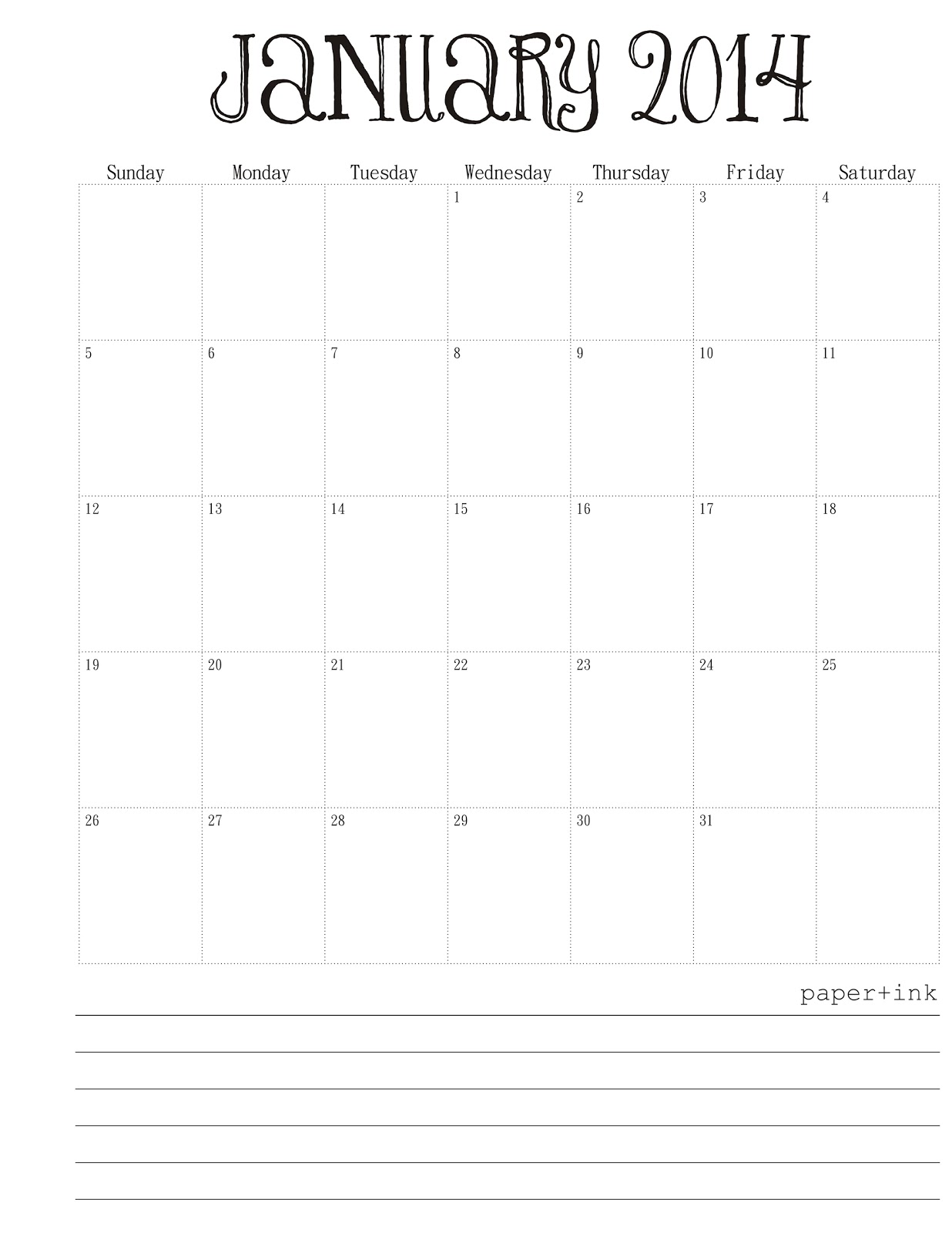 Free Calendar January 2014 - Pages From Binder Sketch Calendar Aug 13 April 14 2 