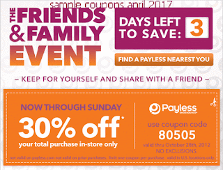 Payless Shoes coupons april