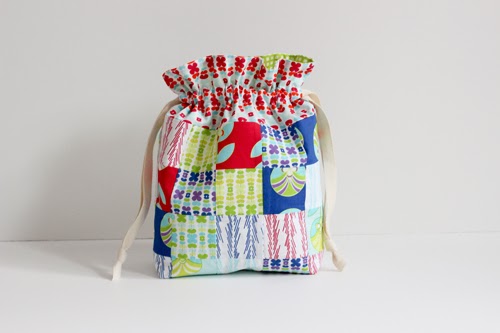 Patchwork Drawstring Bag Tutorial - In Color Order