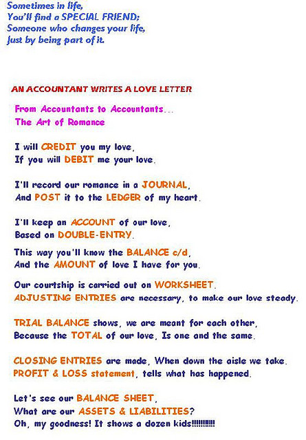 ... letter to his girl friend linda love letter from an accountant in the