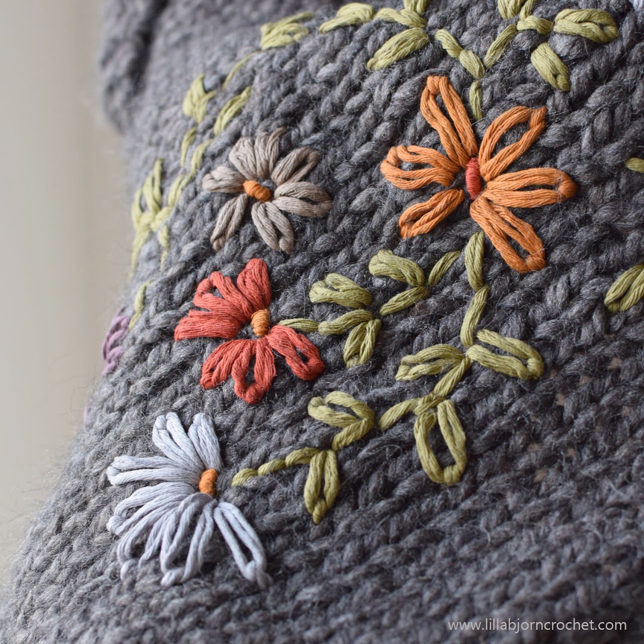 How to embroider on knit and crochet