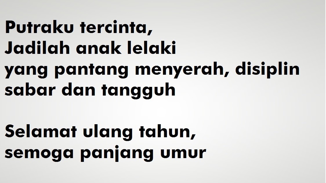 Kata Kata Sayang Anak Laki Laki