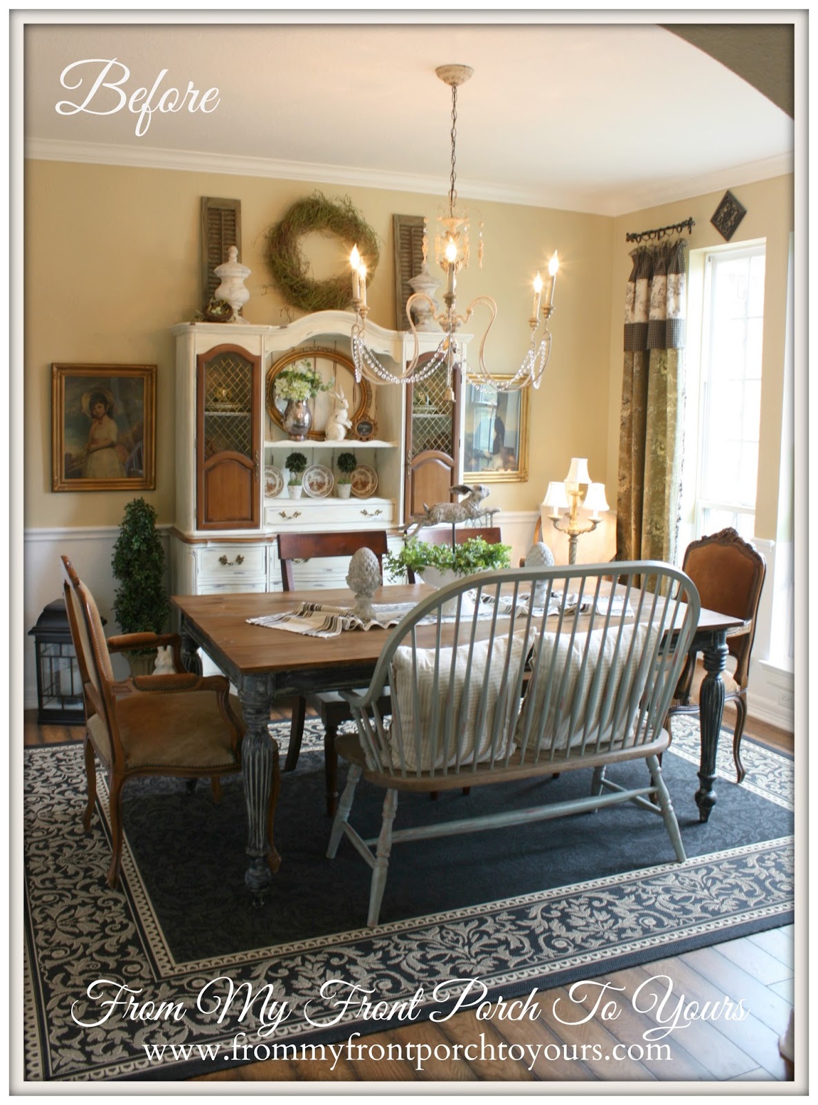 From My Front Porch To Yours- French Farmhouse Dining Room Reveal-Before