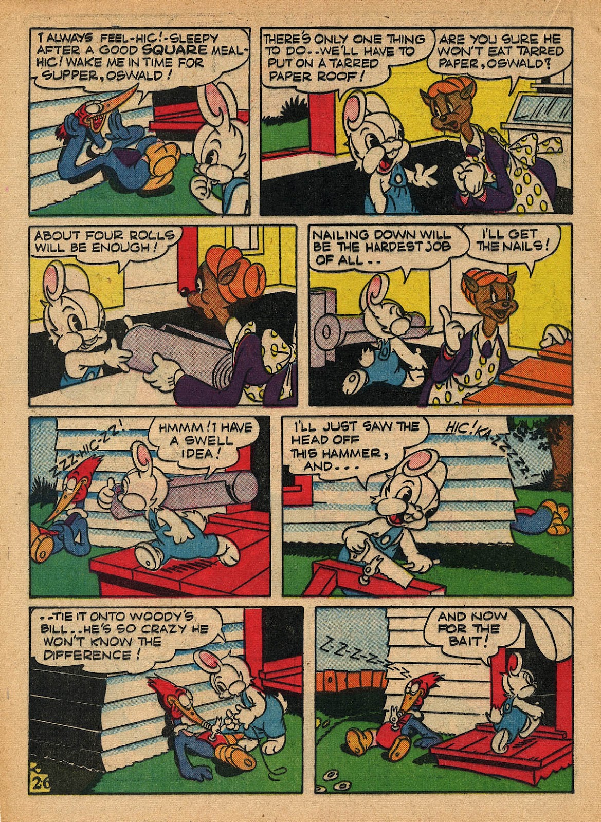 Four-Color Shadows: Oswald the Lucky Rabbit and Woody Woodpecker-New