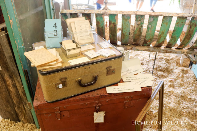 Rainy Weekend at the Country Living Fair in Nashville, Tennessee : vintage suitcases and flash cards