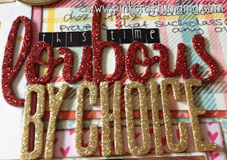 scrapbook layout shimelle laine glitter girl episode 101 123 scrapbooking my mind's eye dear lizzy embellishment clusters
