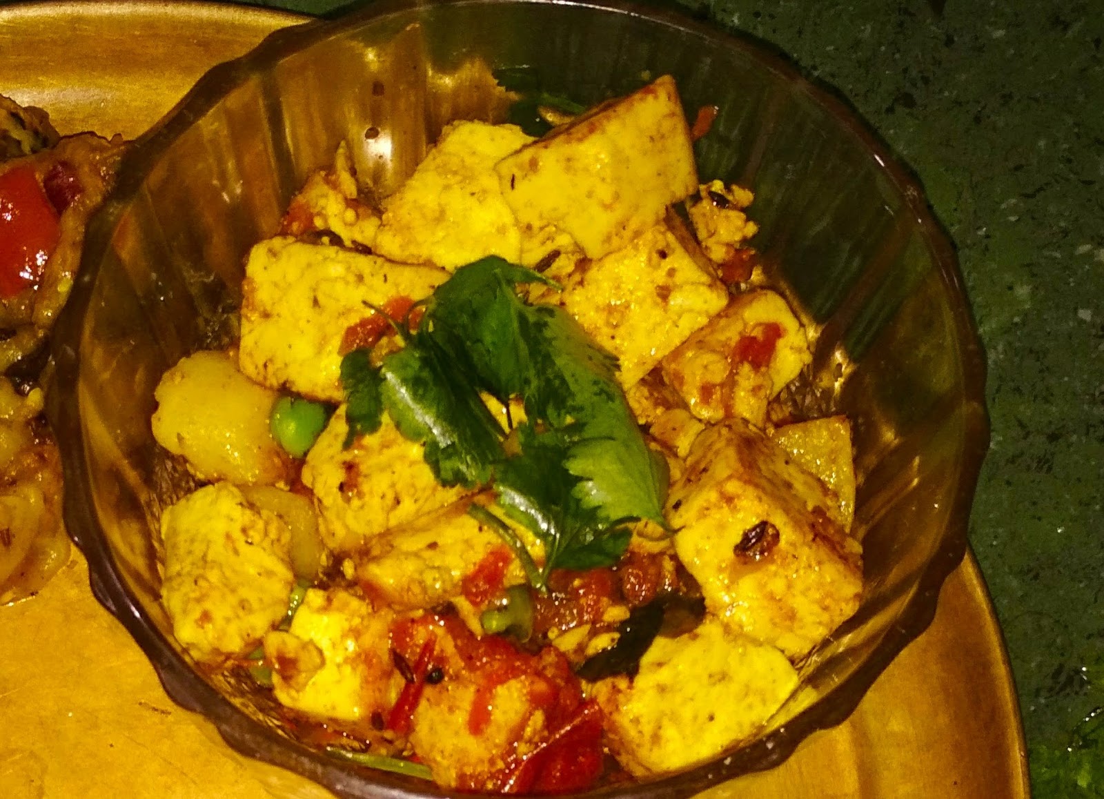 Aloo Paneer Ki Sukhi Sabji Or Indian Cheese Potato Dry Curry