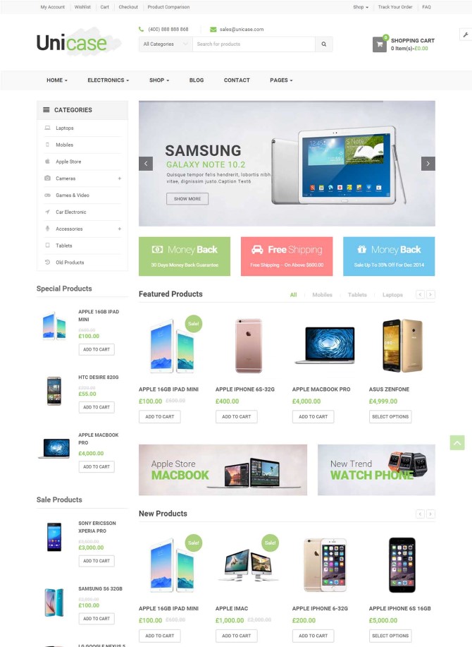 Unicase - Electronics Store WooCommerce Theme