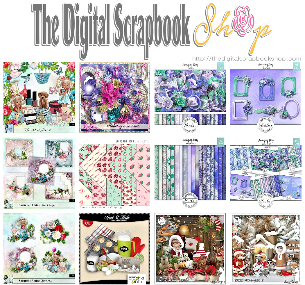 The Digital ScrapBook Shop Weekly News Scrap and Tubes Designs