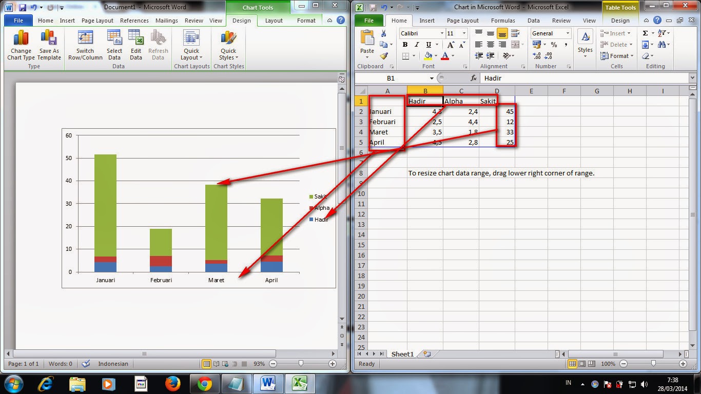 Cara Membuat Grafik Diagram Pada Microsoft Office Word 2007 2010 Dan ...