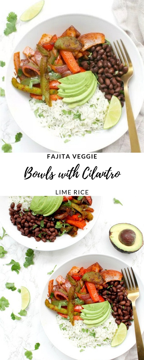 The Fajita Veggie Bowls with Cilantro Lime Rice The Fajita Veggie Bowls with Cilantro Lime Rice