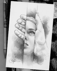 03-Reflection-Nas-Pencil-Drawings-www-designstack-co