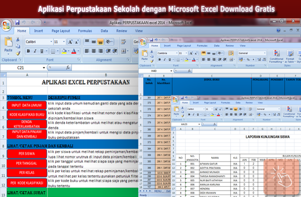 Aplikasi Perpustakaan Sekolah dengan Microsoft Excel Download Gratis Aplikasi Perpustakaan Sekolah dengan Microsoft Excel Download Gratis