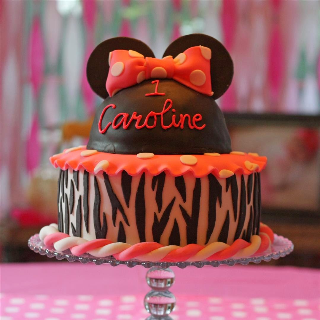 Minnie Mouse Zebra Cake #2