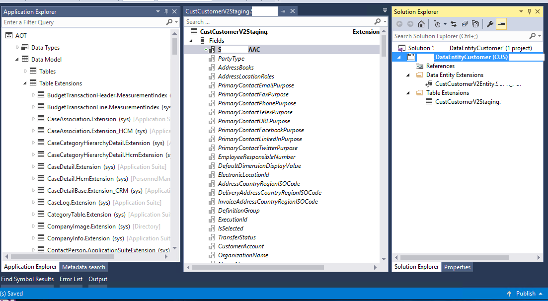 Data entity extension in d365 ax
