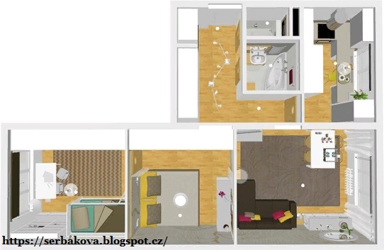 Дизайн проект капитального ремонта двухкомнатной квартиры без больших строительных вмешательств