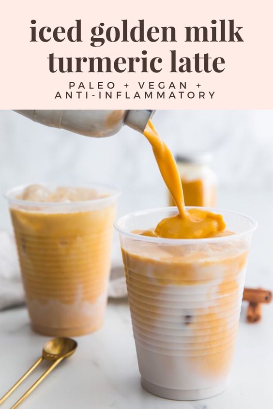 Iced Golden Milk Latte (Paleo, Vegan) HEALTHY EATING RECIPES UPDATE