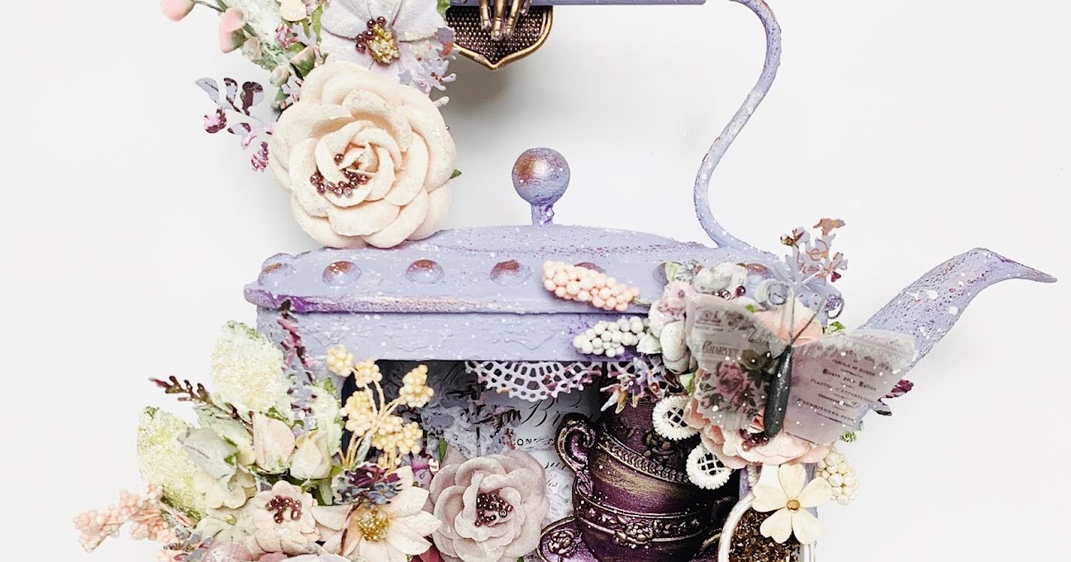 Shabby Chic Altered Rusty Teapot