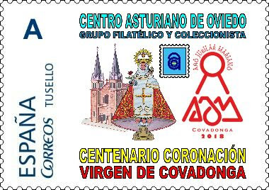 Sello personalizado centenario Coronación Virgen de Covadonga