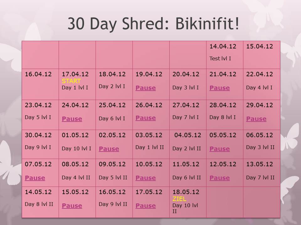 Jillian Michaels 30 Day Shred Bikinifit!