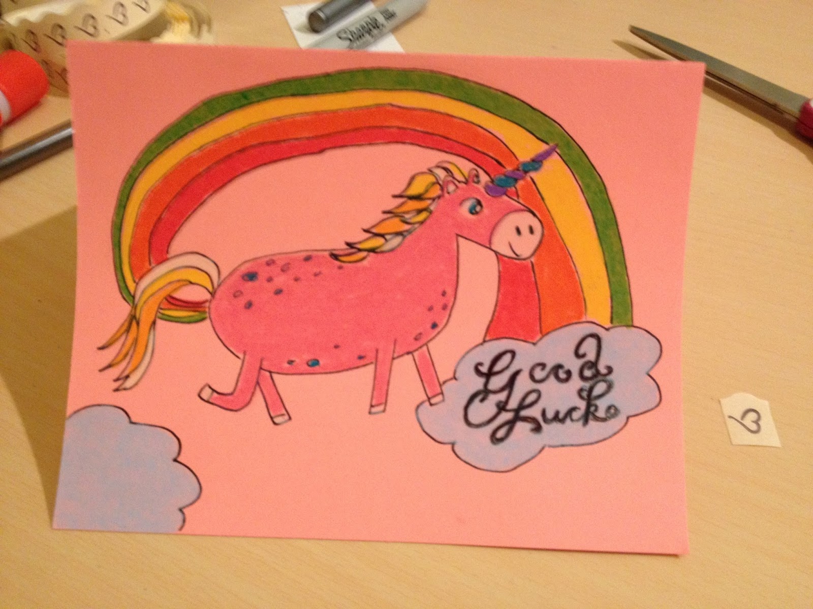 Debbie Dots Greeting Card Blog Good Luck Unicorn