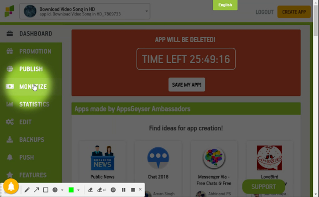 How to create an app on android: