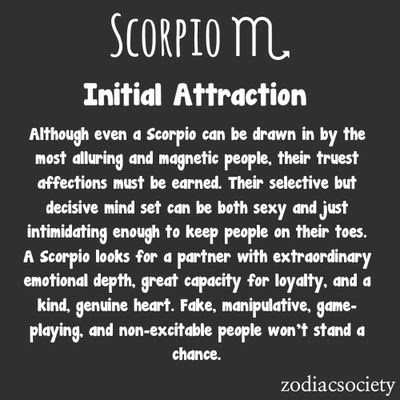 Scorpio Initial Attraction | Scorpio Quotes