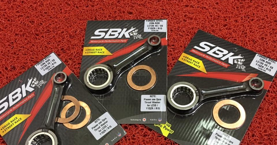 SBK STEEL CONNECTING ROD 100MM YAMAHA LC135 4S / 5S / Y15ZR