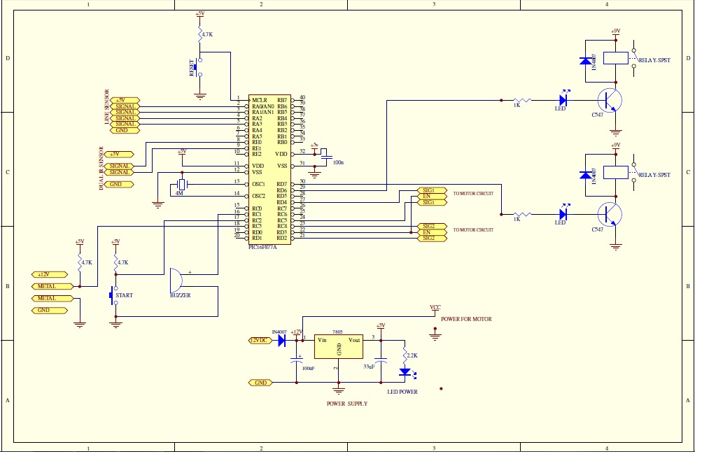 Final Year Project  Schematic Diagram Of Pic 16f877a