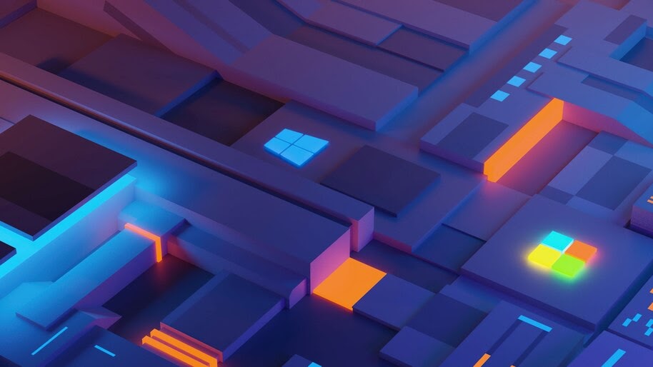 Windows 10X, Logo, Abstract, 4K, #6.2195