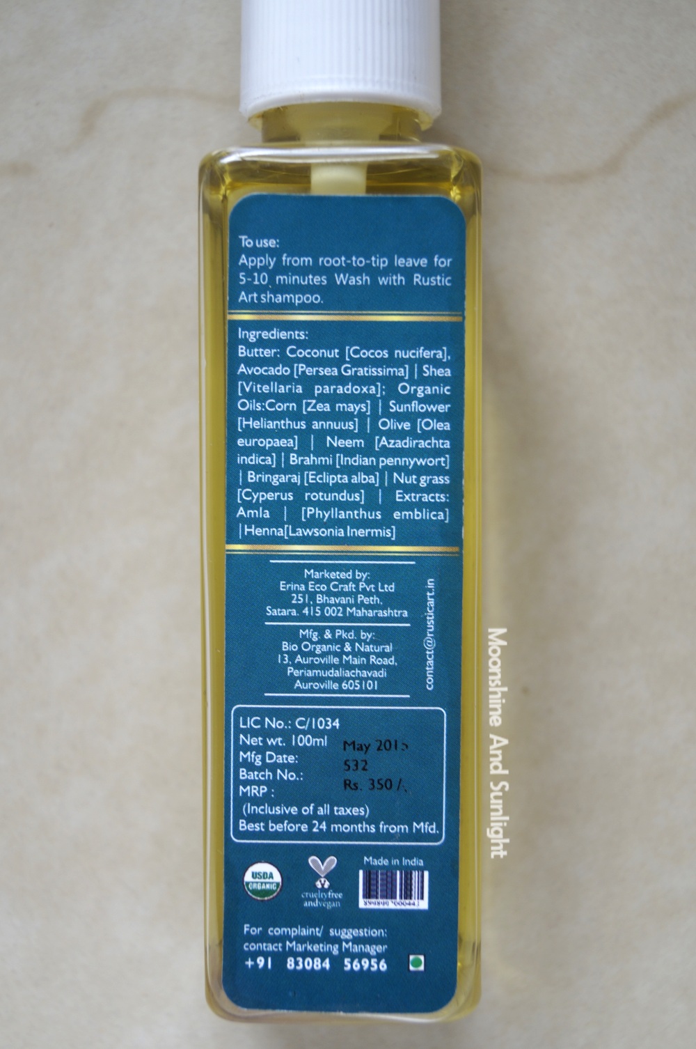 Rustic Art Vitality Pre shampoo Deep Conditioner Review