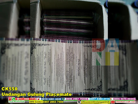 jual Undangan Gulung Placemate
