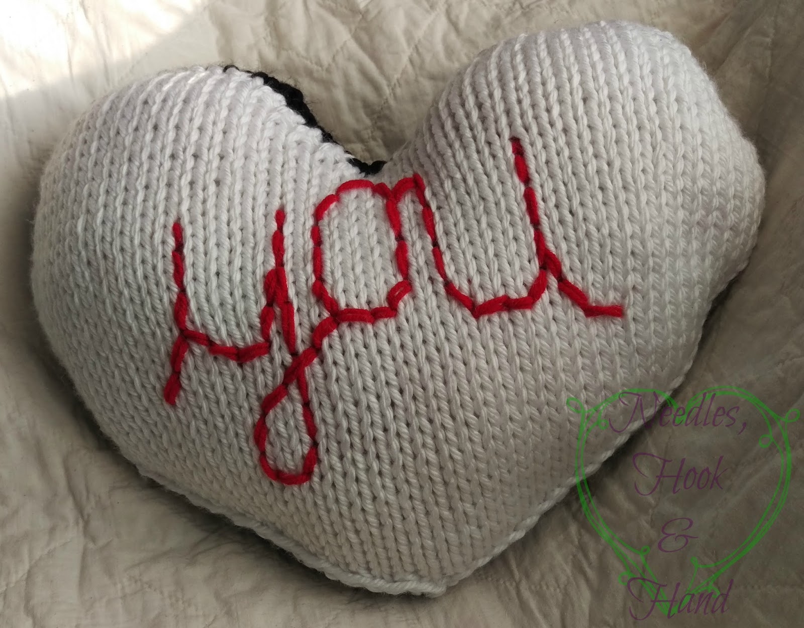 Needles, Hook & Hand My Black Heart... Pillow