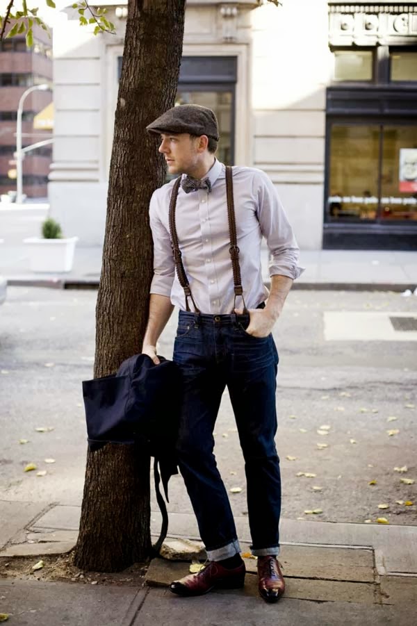 Old SkOol TrendSetters.: Bring it back:Suspenders.#Classy.