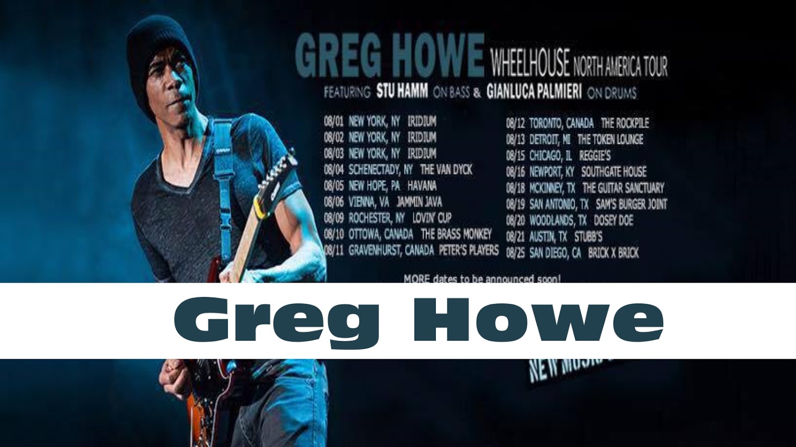 Greg Howe New US tour dates