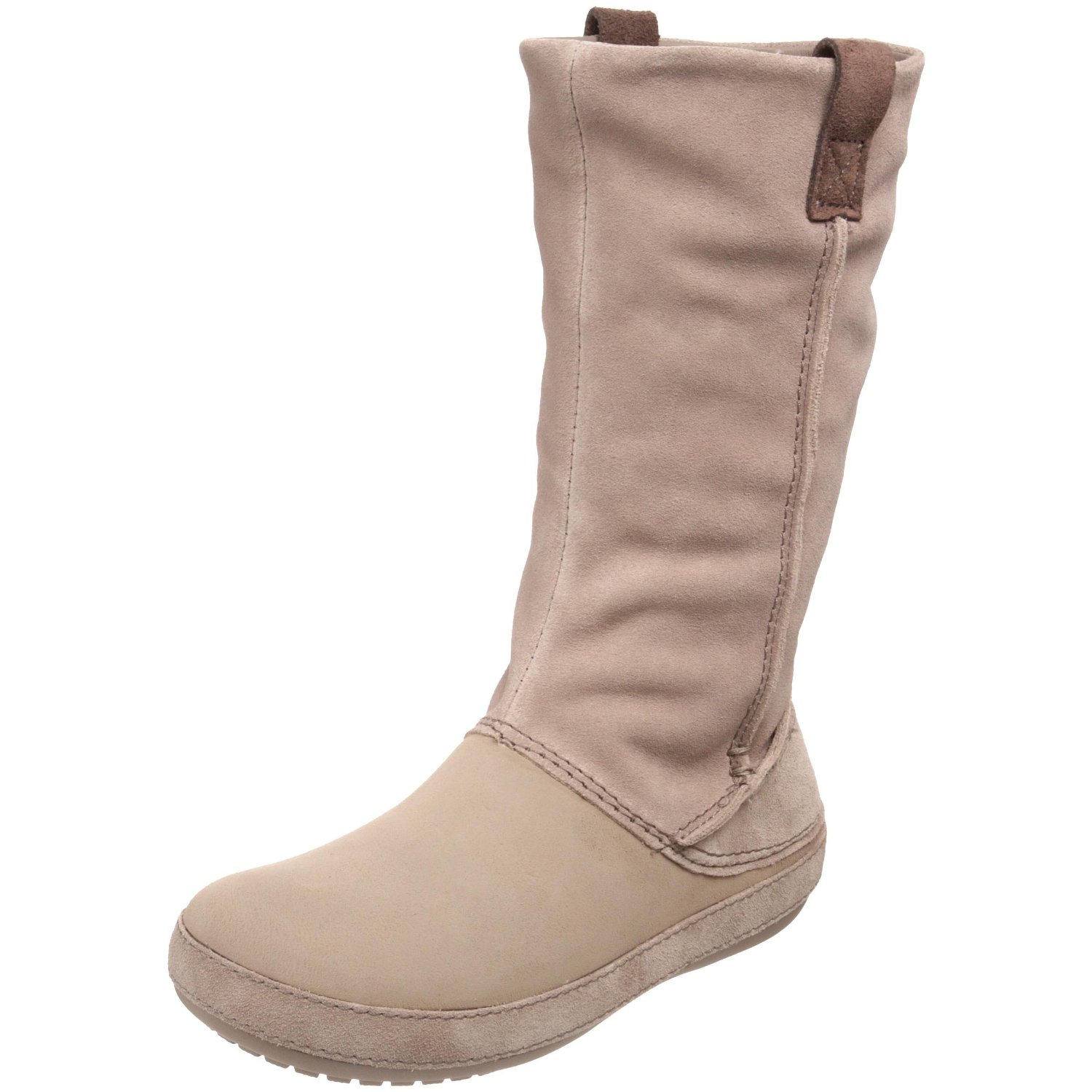 croc boots beige