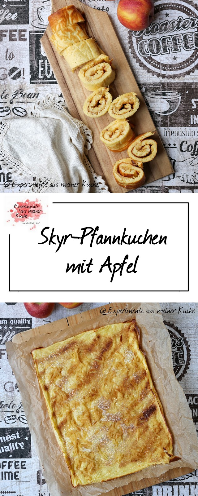 Experimente aus meiner Küche: Skyr-Pfannkuchen mit Apfel