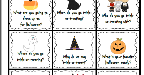 The Talking Owls: Halloween Wh-Question Cards FREEBIE!