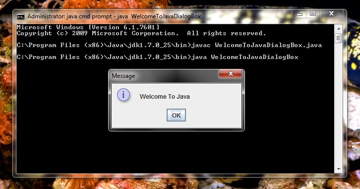 How To Run A Simple Java Program To Display A Message In A Dialog Box ...