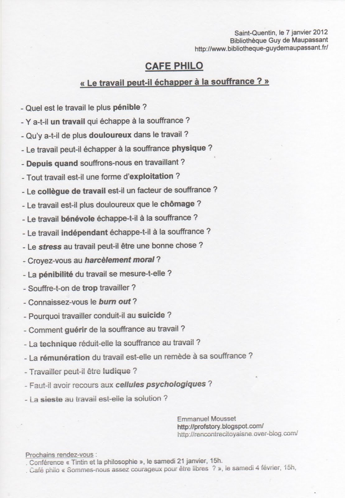 dissertation philosophique sur le travail