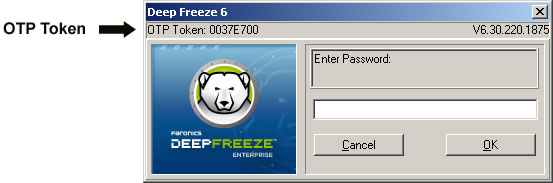 deep freeze otp token keygen