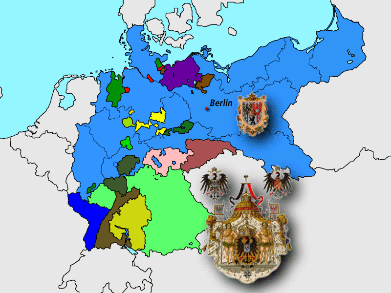 Landkarte Deutschland 1900