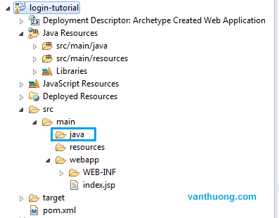 cau truc du an web maven