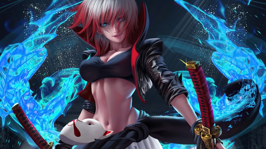 Anime, Girl, Katana, Warrior, 4K, #6.1626
