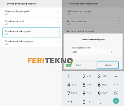 mengatur panggilan dialihkan di handphone xiaomi 5