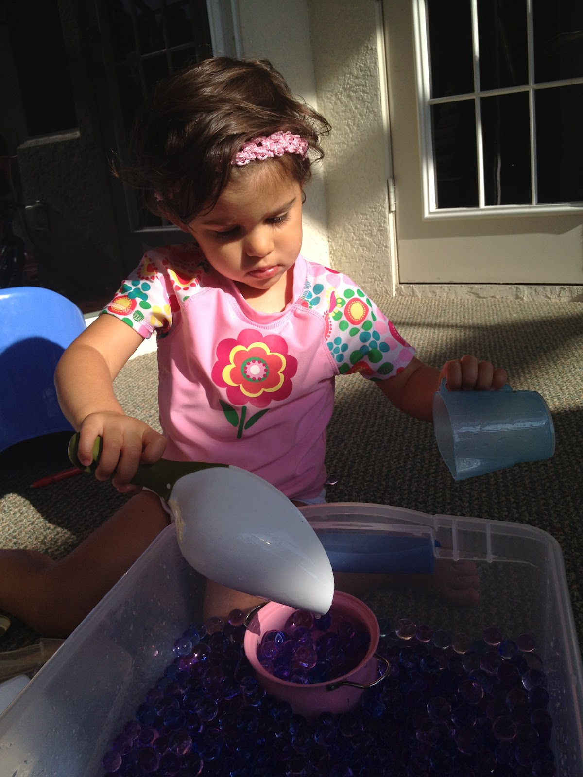 Two Much Fun: Water Bead Ice Play
