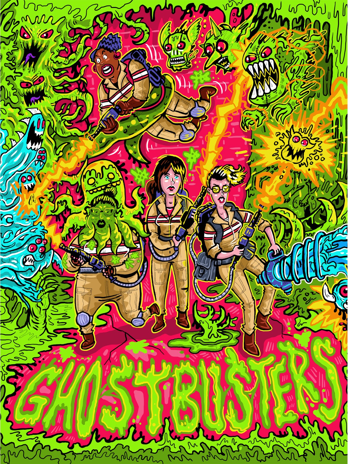 Pretty Weird Art: Ghostbusters posters by Ethan Mongin